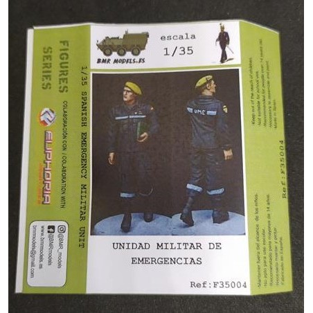 Soldado Unidad Militar de Emergencias UME. 1:35. Marca BMR. Ref: 3F35004.
