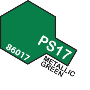 Spray Verde Metalizado Polycarbonate ( 86017 ). Bote 100 ml. Marca Tamiya. Ref: PS-17.