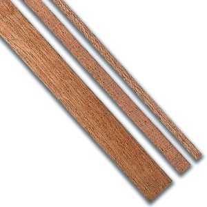 Listones madera Sapelly 1 x 5 x 1000 mm. Paquete de 10 unidades. Marca Dismoer. Ref: 35105.
