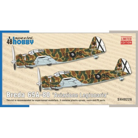 Breda 65A-80 ‘Aviazione Legionaria’. Escala 1:48. Marca Special Hobby. Ref: 48226.