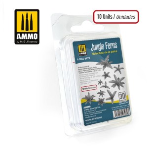 Helechos de la Selva, 35mm, (10 uds.). Marca Ammo of Mig Jimenez. Ref: AMIG8972, 8972