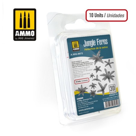 Helechos de la Selva, 35mm, (10 uds.). Marca Ammo of Mig Jimenez. Ref: AMIG8972, 8972