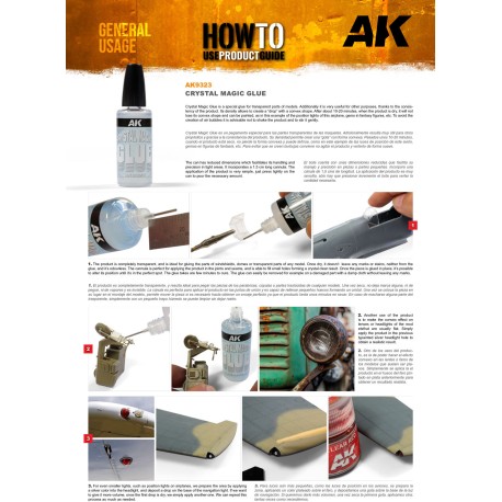 CRYSTAL MAGIC GLUE. Cantidad 30ml. Marca AK Interactive. Ref: AK9323.