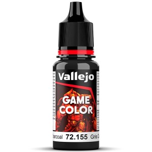 Acrilico Game Color, Gris Carbón, New. Bote 18 ml. Marca Vallejo. Ref: 72.155, 72155.