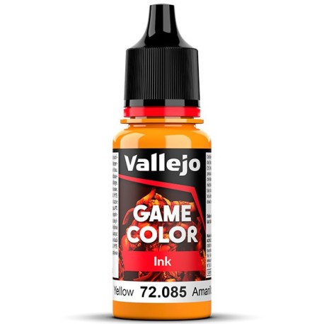 Acrilico Game Color, Tinta amarilla. Bote 17 ml. Marca Vallejo. Ref: 72.085.
