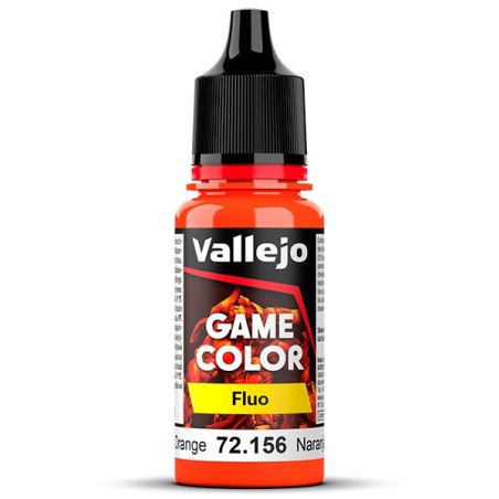 Acrilico Game Color, Fluo Naranja Fluorescente, New. Bote 18 ml. Marca Vallejo. Ref: 72.156, 72156.