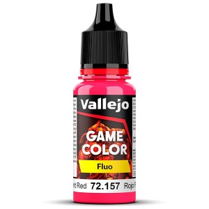 Acrilico Game Color, Fluo Rojo Fluorescente, New. Bote 18 ml. Marca Vallejo. Ref: 72.157, 72157.