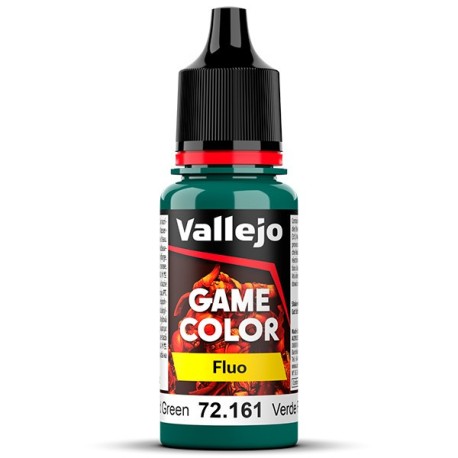 Acrilico Game Color, Fluo Verde Frío Fluorescente, New. Bote 18 ml. Marca Vallejo. Ref: 72.161, 72161.
