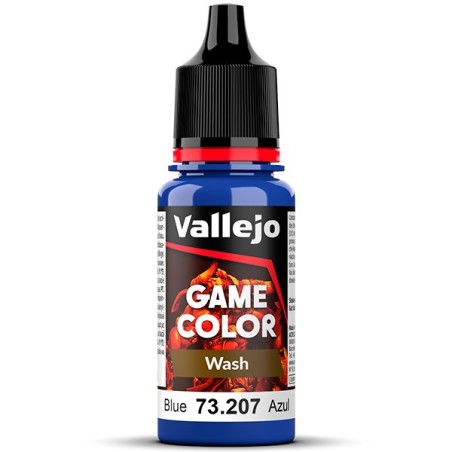 Acrilico Game Color, lavado Azul. Bote 17 ml. Marca Vallejo. Ref:73207,  73.207.