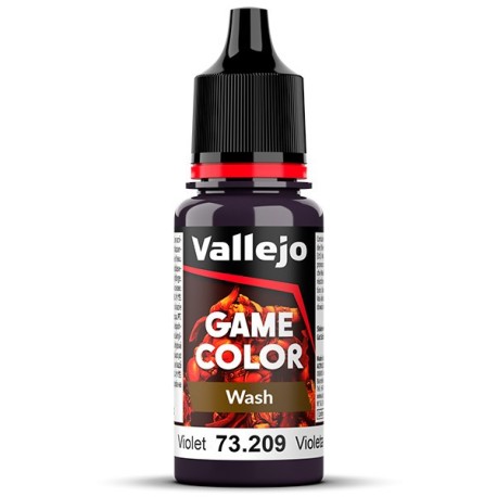 Acrilico Game Color, lavado Violeta. Bote 17 ml. Marca Vallejo. Ref:73209,  73.209.