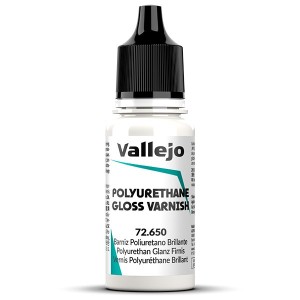 Barniz políuretano, Brillante. Bote 18 ml. Marca Vallejo. Ref: 72.650.