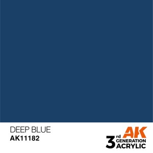 Acrílicos de 3rd Generación, DEEP BLUE – STANDARD. Bote 17 ml. Marca Ak-Interactive. Ref: Ak11182.