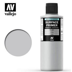  Surface Primer, Imprimacion Gris. Bote 200 ml. Marca Vallejo. Ref: 74.601.