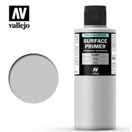  Surface Primer, Imprimacion Gris. Bote 200 ml. Marca Vallejo. Ref: 74.601.