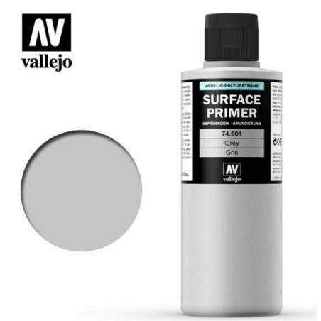  Surface Primer, Imprimacion Gris. Bote 200 ml. Marca Vallejo. Ref: 74.601.