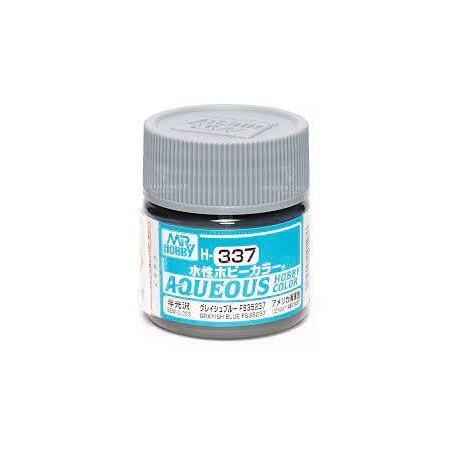 Mr.HOBBY AQUEOUS COLOR , GRIS AZUL FS35237 SATINADO. Bote 10 ml. Marca MR.Hobby. Ref: H337, 337.