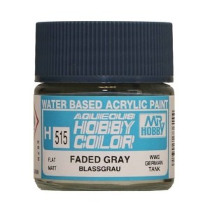 Mr.HOBBY AQUEOUS COLOR ,  FADED GRAY (Flat). Bote 10 ml. Marca MR.Hobby. Ref: 515, 515.
