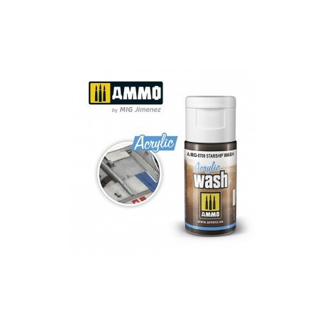 ACRYLIC WASH NAVE ESPACIAL. Bote de 15 ml. Marca Ammo of Mig Jimenez. Ref: AMIG0709, 0709.