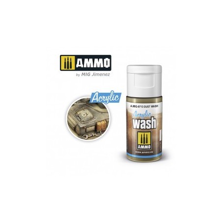ACRYLIC WASH DUST, POLVO. Bote de 15 ml. Marca Ammo of Mig Jimenez. Ref: AMIG0713, 0713.