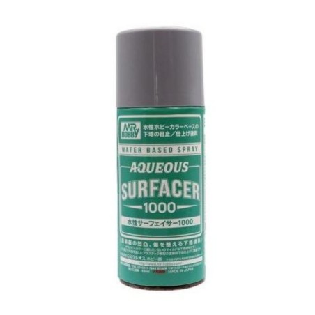 Aqueous grey Surfacer 1000 Spray. Bote 170 ml. Marca MR.Hobby. Ref: B611.