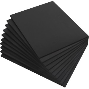 GOMA EVA 20X30 cm. Negra mate. 10uds. Marca Ociomodell. Ref: OM1006.