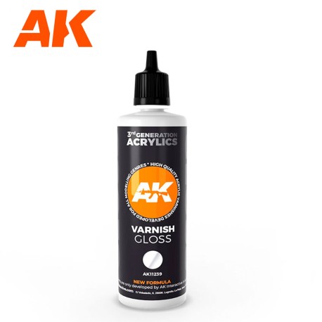 GLOSS VARNISH. Bote 100 ml. Marca Ak-Interactive. Ref: Ak11239.