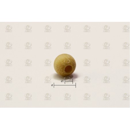 Bola lisa con agujero, 4 mm. 20 uds. Marca Amati. Ref: 438015, 4380/04, 438004.