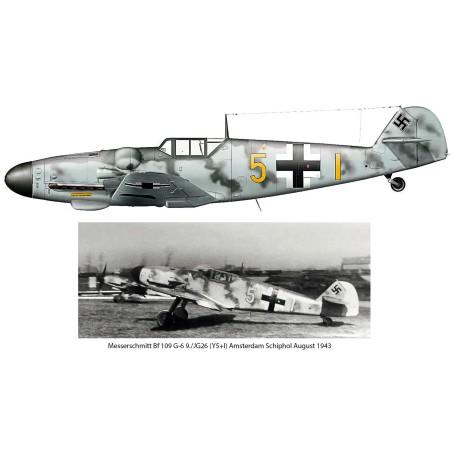 Caza MESSERSCHMIT BF-109 G-6 "Escuadrilla 9/JG26, 10 aviones", junio 1943". Escala 1:72. Marca Trenmilitaria. Ref: 000_7032.