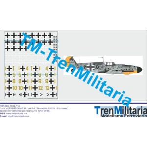 Caza MESSERSCHMIT BF-109 G-6 "Escuadrilla 9/JG26, 10 aviones", Junio 1943. Escala 1:48. Marca Trenmilitaria. Ref: 000_7033.