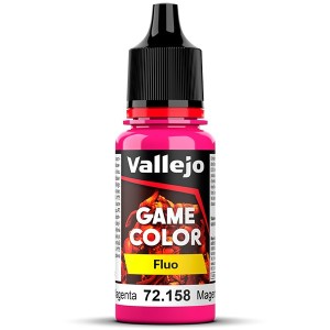 Acrilico Game Color, Fluo Magenta Fluorescente, New. Bote 18 ml. Marca Vallejo. Ref: 72.158, 72158.