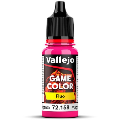 Acrilico Game Color, Fluo Magenta Fluorescente, New. Bote 18 ml. Marca Vallejo. Ref: 72.158, 72158.