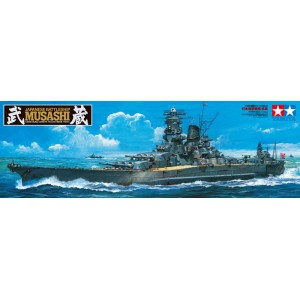 Musashi Japanese Battleship. Escala: 1:350. Marca: Tamiya. Ref: 78031.