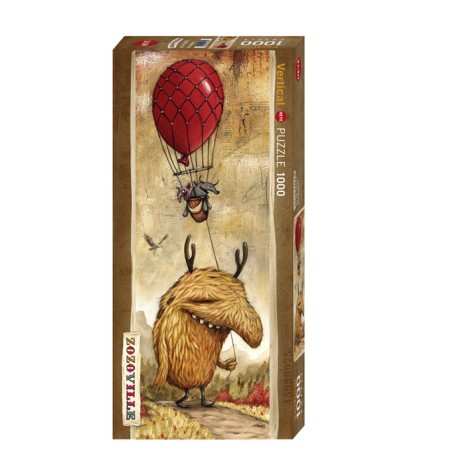Red Balloon  Zozoville, Puzzle vertical, 1000 pz. Marca Heye. Ref: 29743.