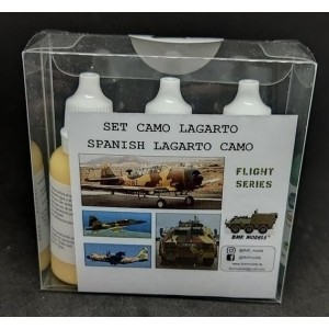 Set de 3 Acrilicos, Set Camo Lagarto. Bote 17 ml. Marca BMR. Ref: SETCAMOLAGARTO.