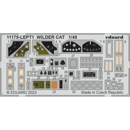 WILDER CAT PE-set, Escala: 1:48. Marca Eduard. Ref: 11175-LEPT.