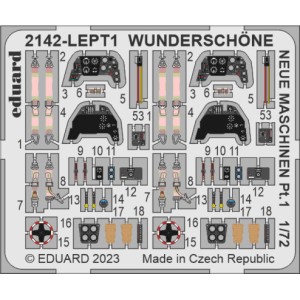 Bf 109F-2, Bf 109F-4. Wunderschöne neue Maschinen Pt.1 PE-set, Escala: 1:72. Marca Eduard. Ref: 2142-LEPT.