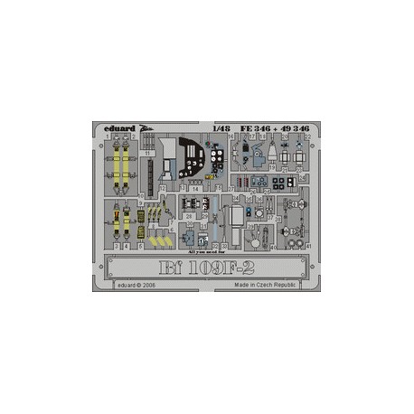 Fotograbados para Bf 109F-2. Escala: 1:48. Marca Eduard. Ref: FE346.