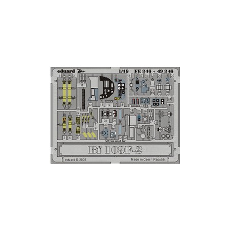 Fotograbados para Bf 109F-2. Escala: 1:48. Marca Eduard. Ref: FE346.