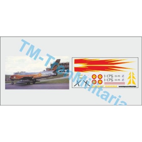 Caza F-86F SABRE, decoración "plata-rojo ALA 1 PATRULLA ASCUA". Escala 1:48. Marca Trenmilitaria. Ref: 000_7903.