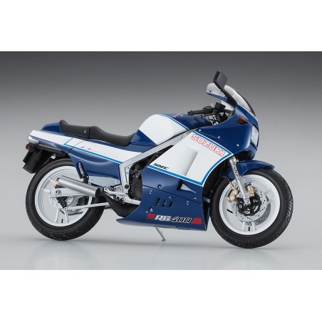 Suzuki RG400 Late Version "Blue/White Color" w/Under Cowl (1986). Escala 1:12. Marca Hasegawa. Ref: 21739.