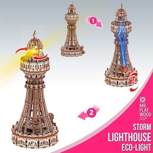 Faro (Eco - light) 217 piezas, madera contrachapada. Marca Mr.playwood. Ref: 10204. 2