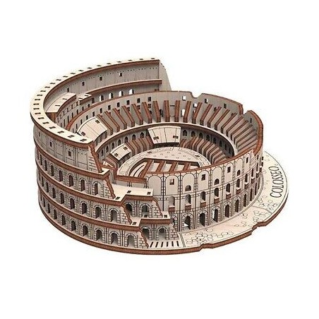 COLISEO DE ROMA 305 pz, madera contrachapada, Kit de montaje. Marca Mr.playwood. Ref: 10414.