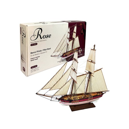 Kit de madera Everships Barco Serie Maciza ROSE. Escala 1:100.Marca Everships. Ref: 498002.