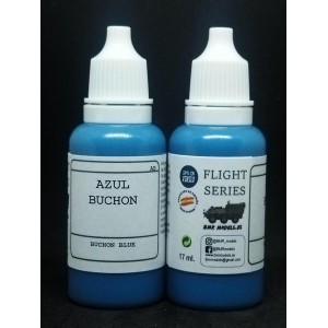 Acrilico Azul Buchón, Hispano Aviación HA-1109 y  HA-1112-M1L “Buchón”. Bote 17 ml. Marca BMR MODELS. Ref: AB. 2