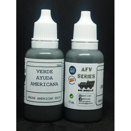 Acrilico Verde Ayuda Americana. Bote 17 ml. Marca BMR MODELS. Ref: VAUS.