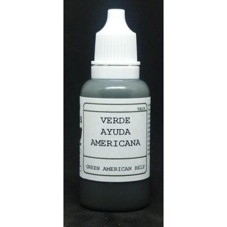 Acrilico Verde Ayuda Americana. Bote 17 ml. Marca BMR MODELS. Ref: VAUS.