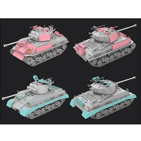 M4A3 76W HVSS Early Type "THUNDERBOLT VII". Escala 1:35. Marca RFM Model. Ref: 5092.