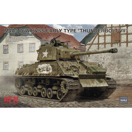 M4A3 76W HVSS Early Type "THUNDERBOLT VII". Escala 1:35. Marca RFM Model. Ref: 5092.