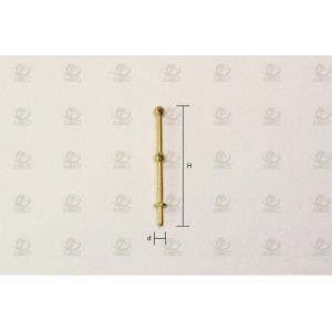 Candelero latón 20 mm, 2 agujeros. 10 unidades. Marca Amati. Ref: 4950/20, 495020.