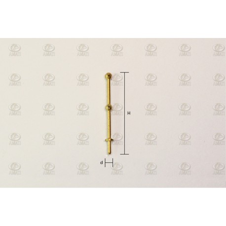 Candelero latón 20 mm, 2 agujeros. 10 unidades. Marca Amati. Ref: 4950/20, 495020.